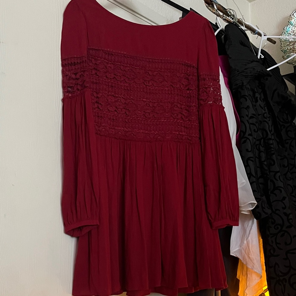 Stunningly beautiful Free People maroon Dres Size 4 OFFERS WELCOMED